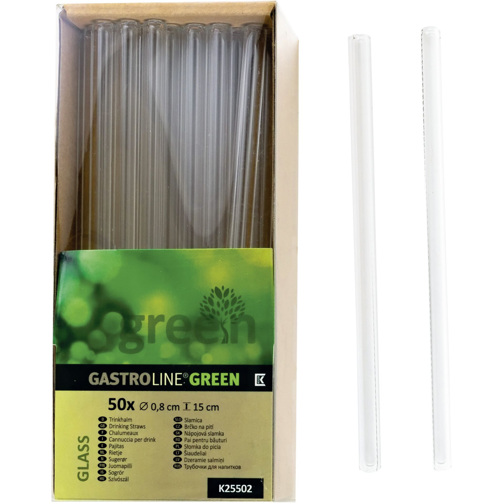 Trinkhalme, Glas 15cm